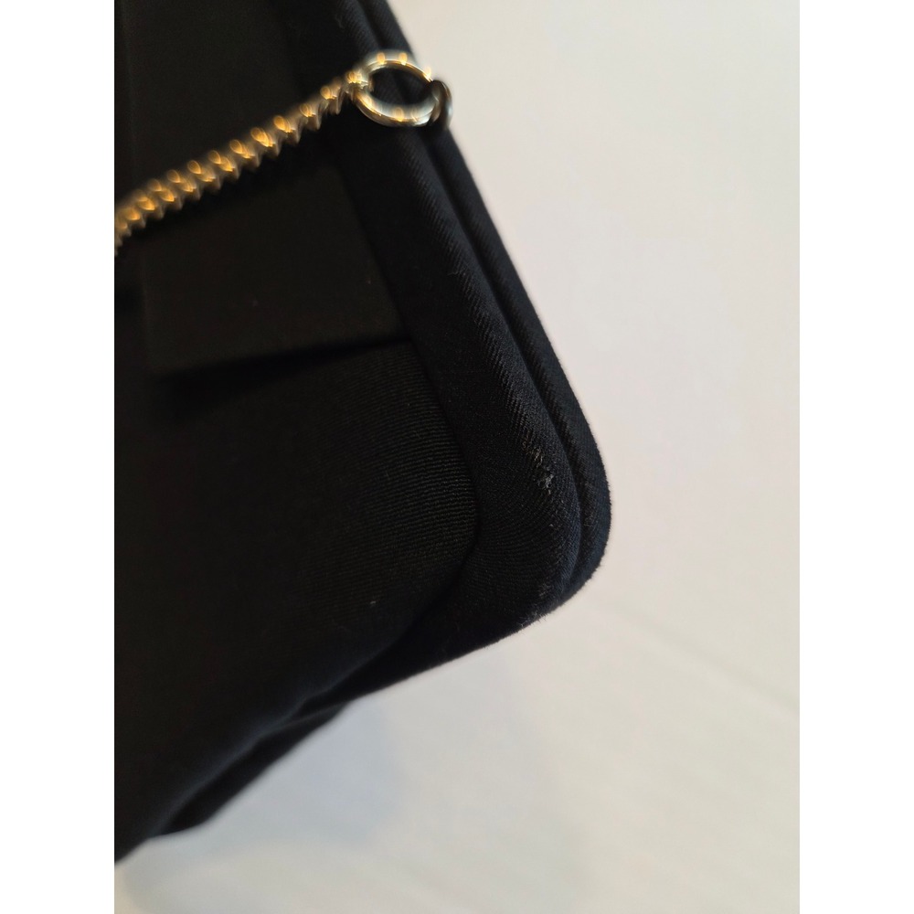 Admiral Vintage Black Bow Evening Clutch Bag with Gold Chain Strap - Picture 2 of 11